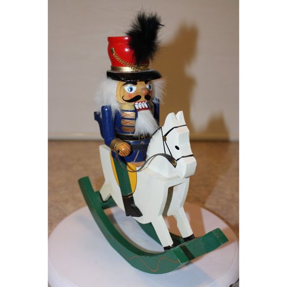 Nutcracker - Soldier on Rocking Horse - 12" - Picture 1 of 6